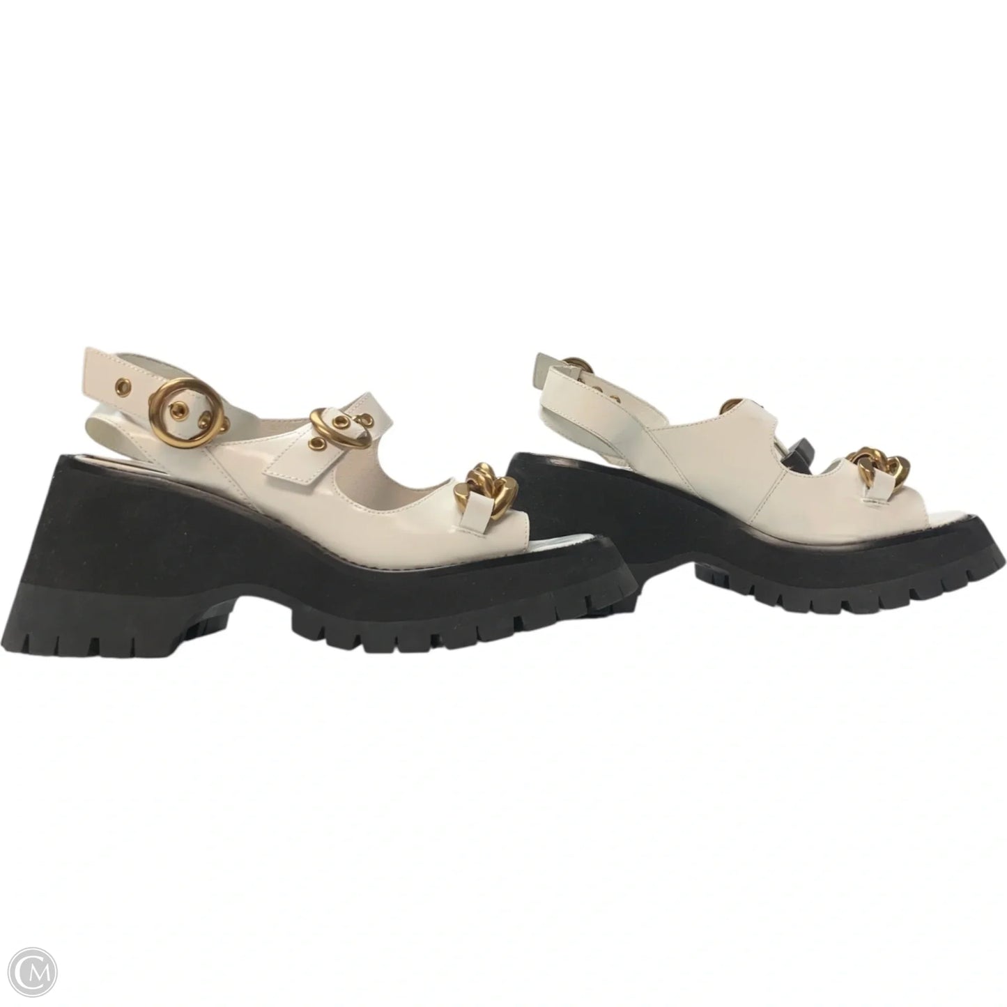 Sandals Heels Block By Jeffrey Campbell In White, Size: 7