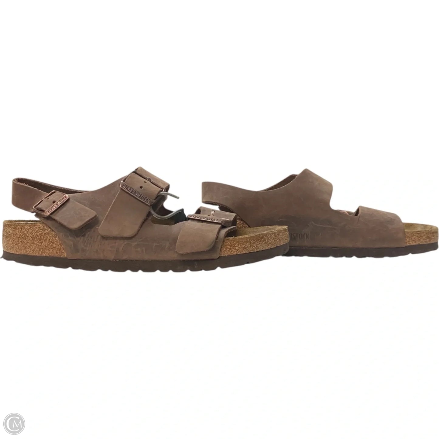 Sandals Flats By Birkenstock In Brown, Size: 8
