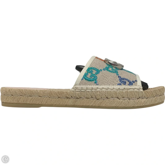 Sandals Luxury Designer By Gucci In Multi-colored, Size: 6.5