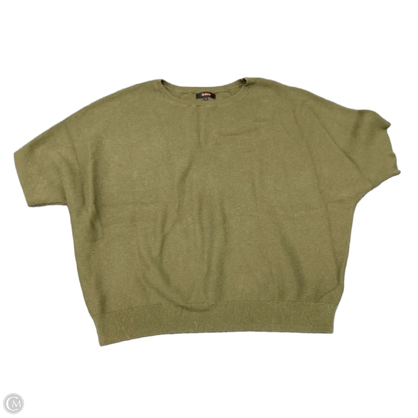 Sweater Short Sleeve By Quince In Green, Size: L