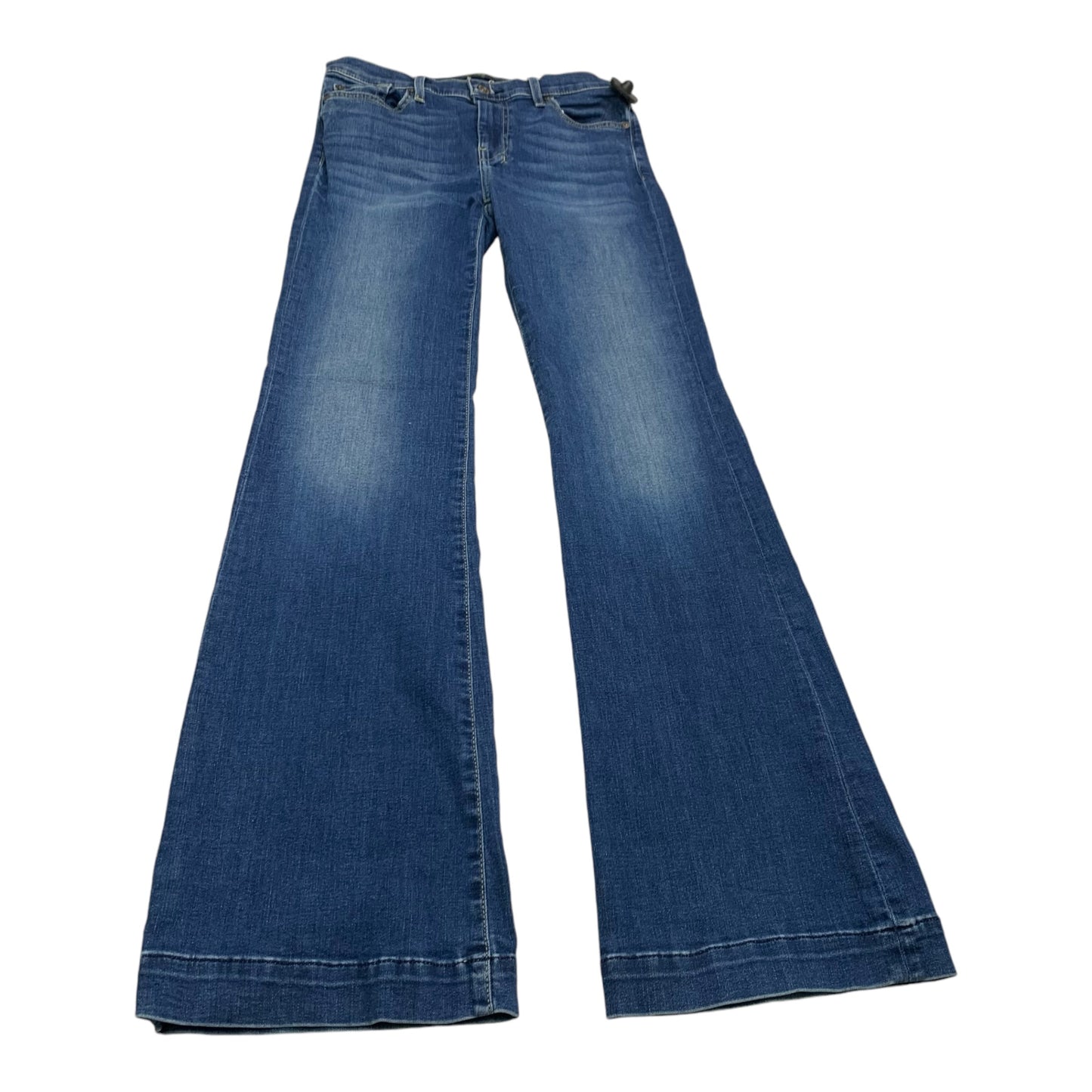 Jeans Boot Cut By 7 For All Mankind In Blue Denim, Size: 4