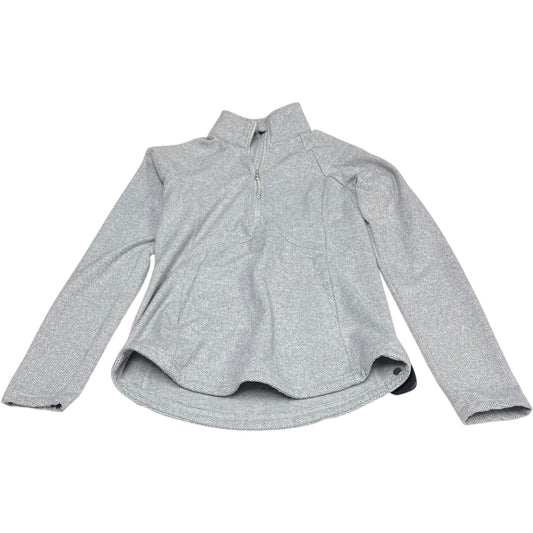 Athletic Top Long Sleeve Collar By Kyodan In Grey, Size: Xs