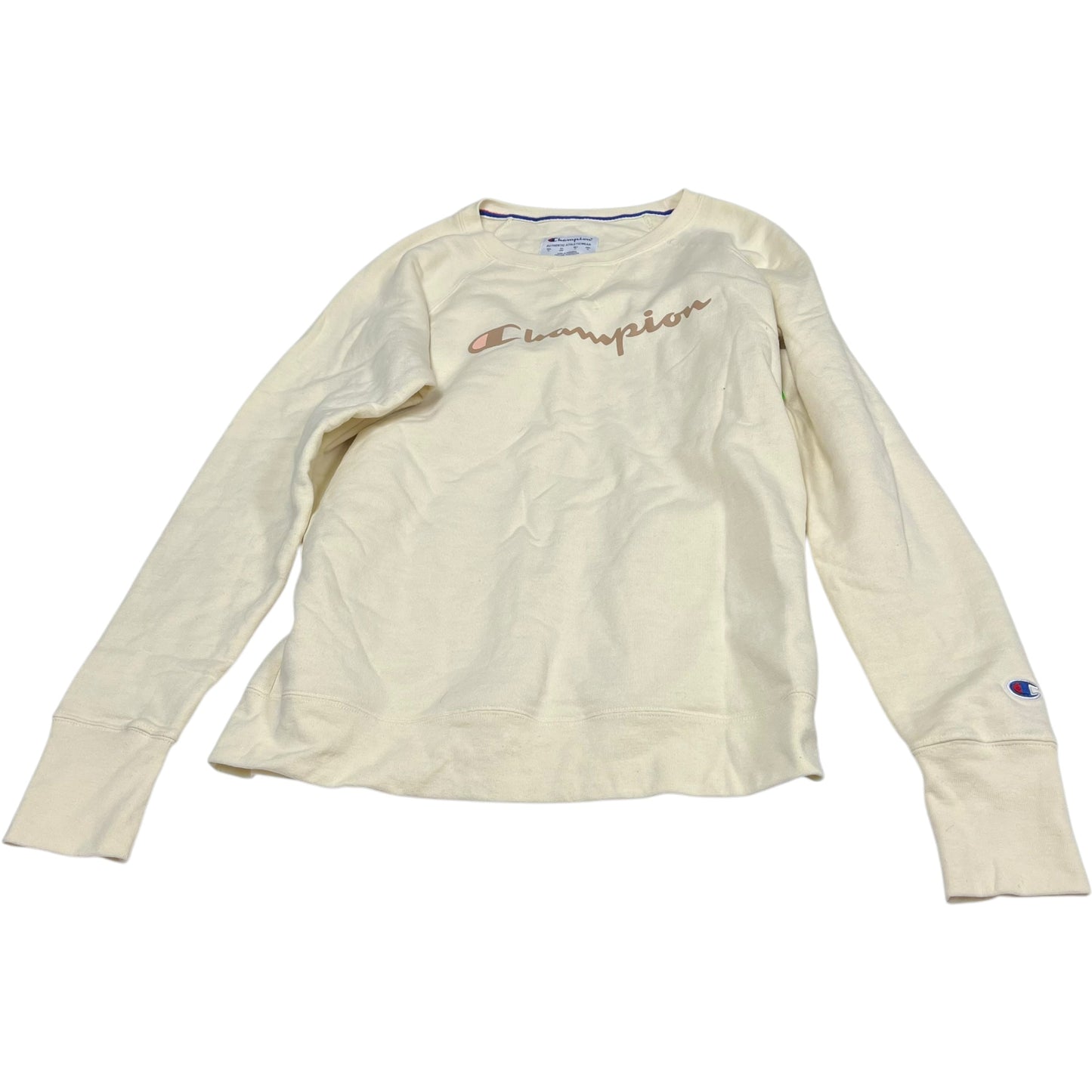 Sweatshirt Crewneck By Champion In Cream, Size: M