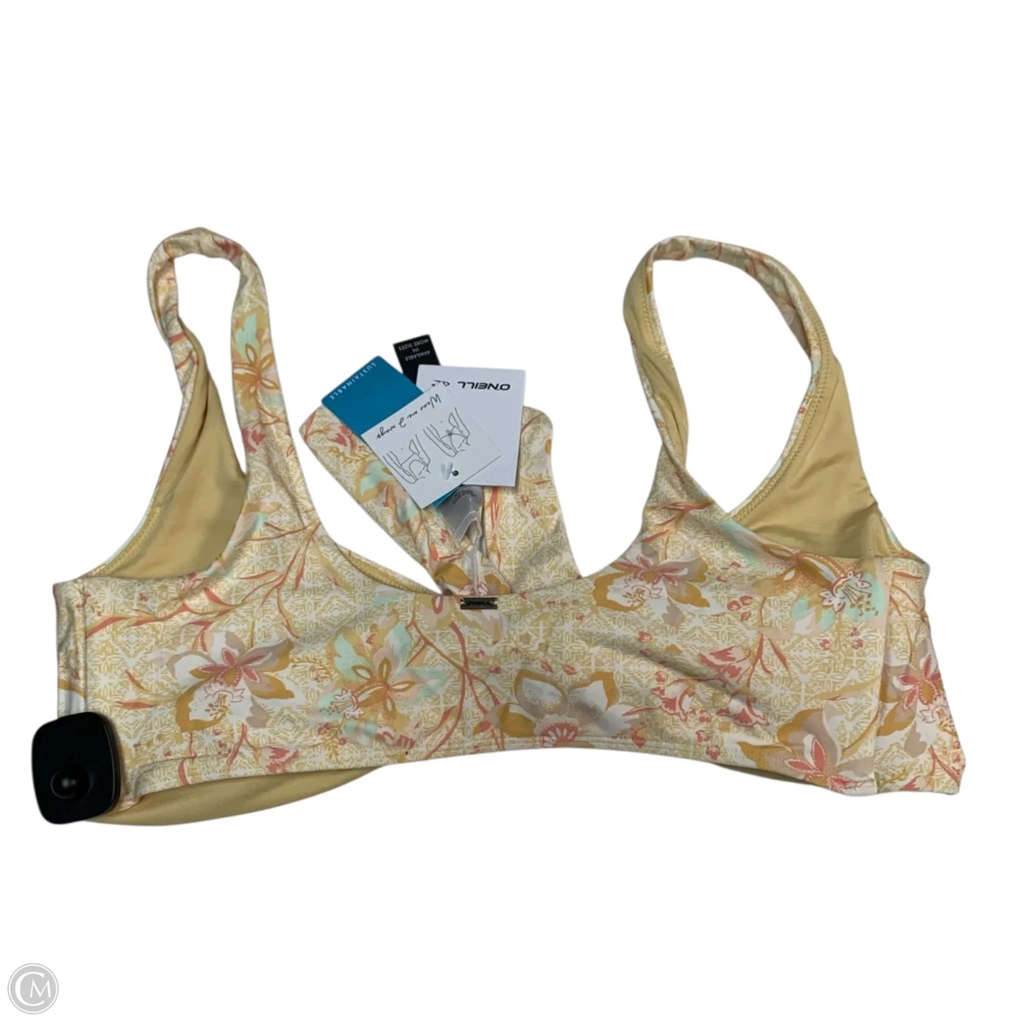 Swimsuit Top By Oneill In Yellow, Size: Xl