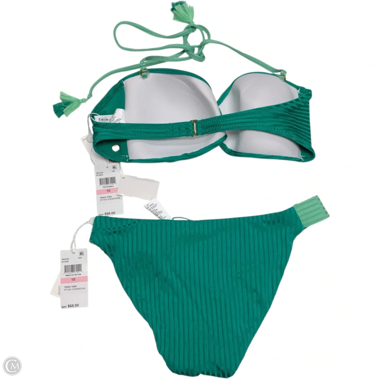 Swimsuit 2pc By Trina Turk In Green, Size: M