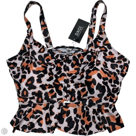 Swimsuit Top By DACI In Black & Orange, Size: Xl