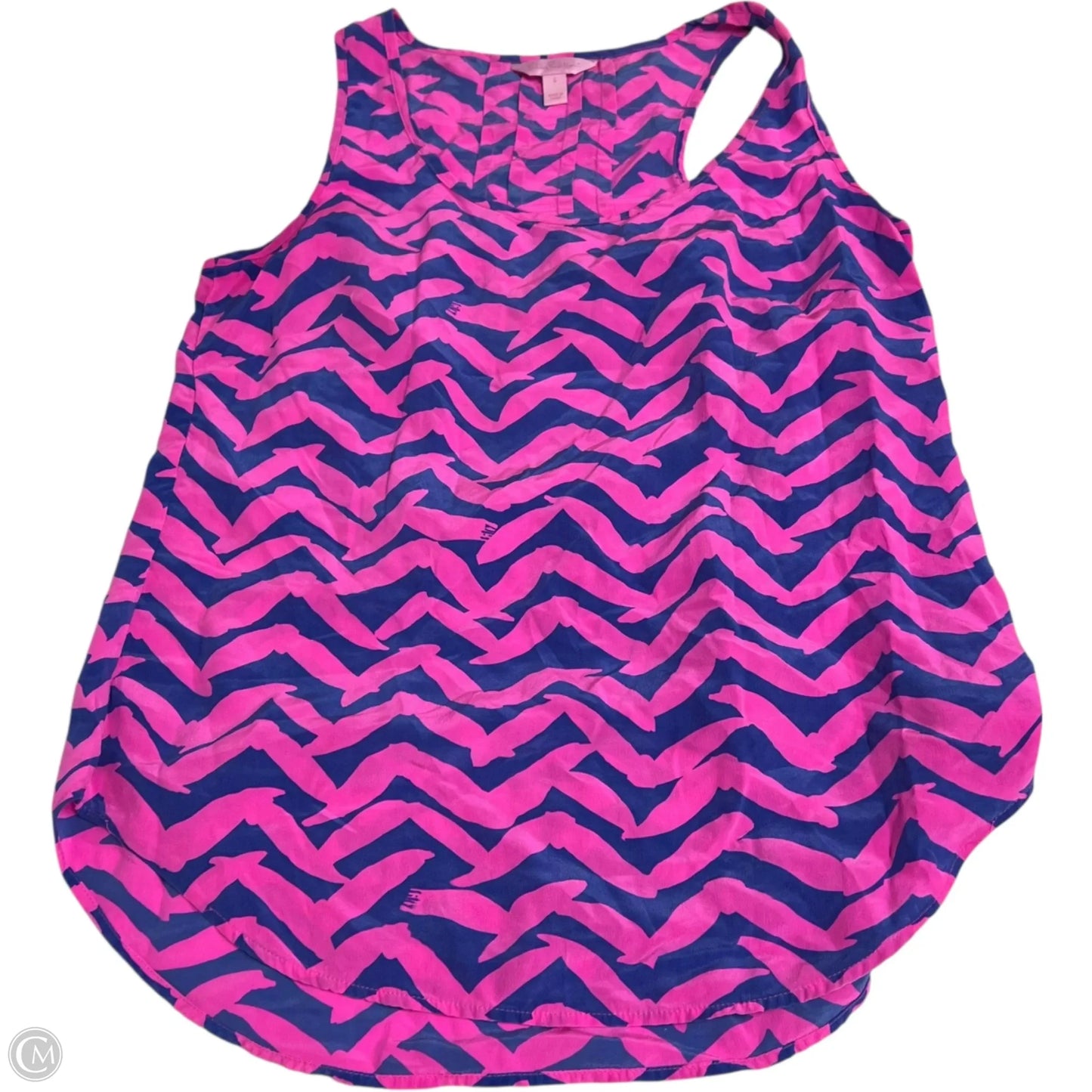Top Sleeveless Designer By Lilly Pulitzer In Blue & Pink, Size: S