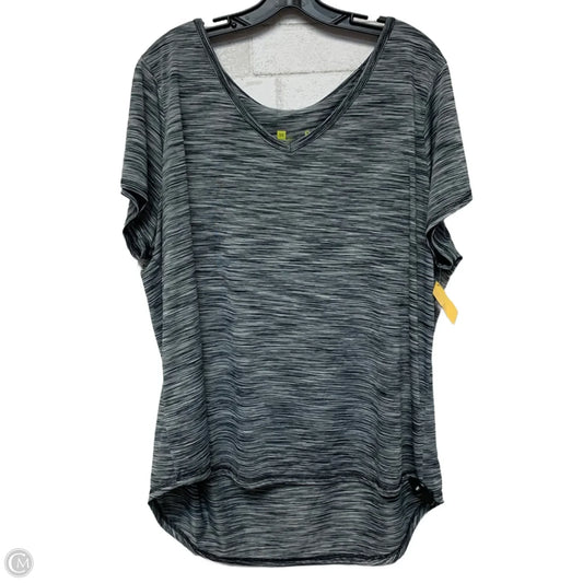 Athletic Top Short Sleeve By Xersion In Grey, Size: 3x
