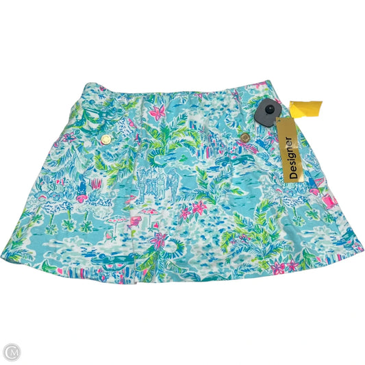 Skort Designer By Lilly Pulitzer In Blue & Green, Size: S