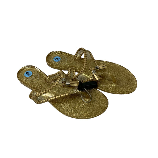 Sandals Designer By Jack Rogers In Gold, Size: 6