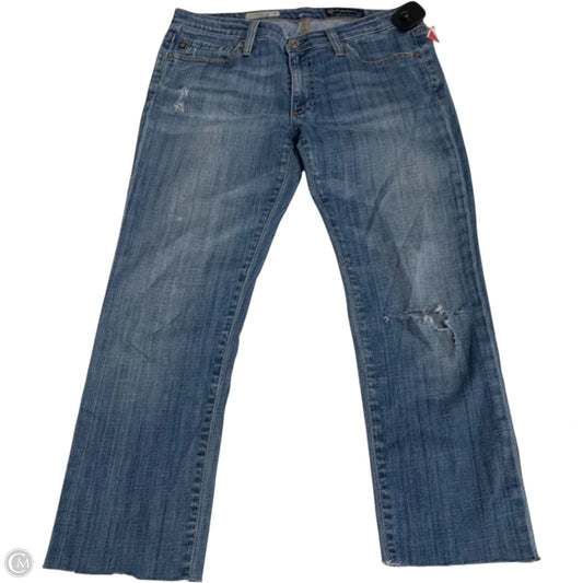 Jeans Straight By Adriano Goldschmied In Blue Denim, Size: 8