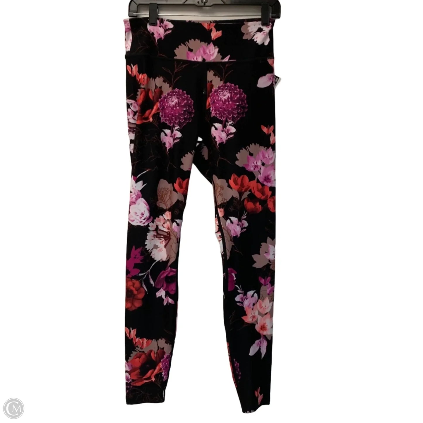 Athletic Leggings By Fila In Black & Purple, Size: M