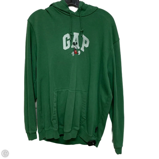 Sweatshirt Hoodie By Gap In Green, Size: M