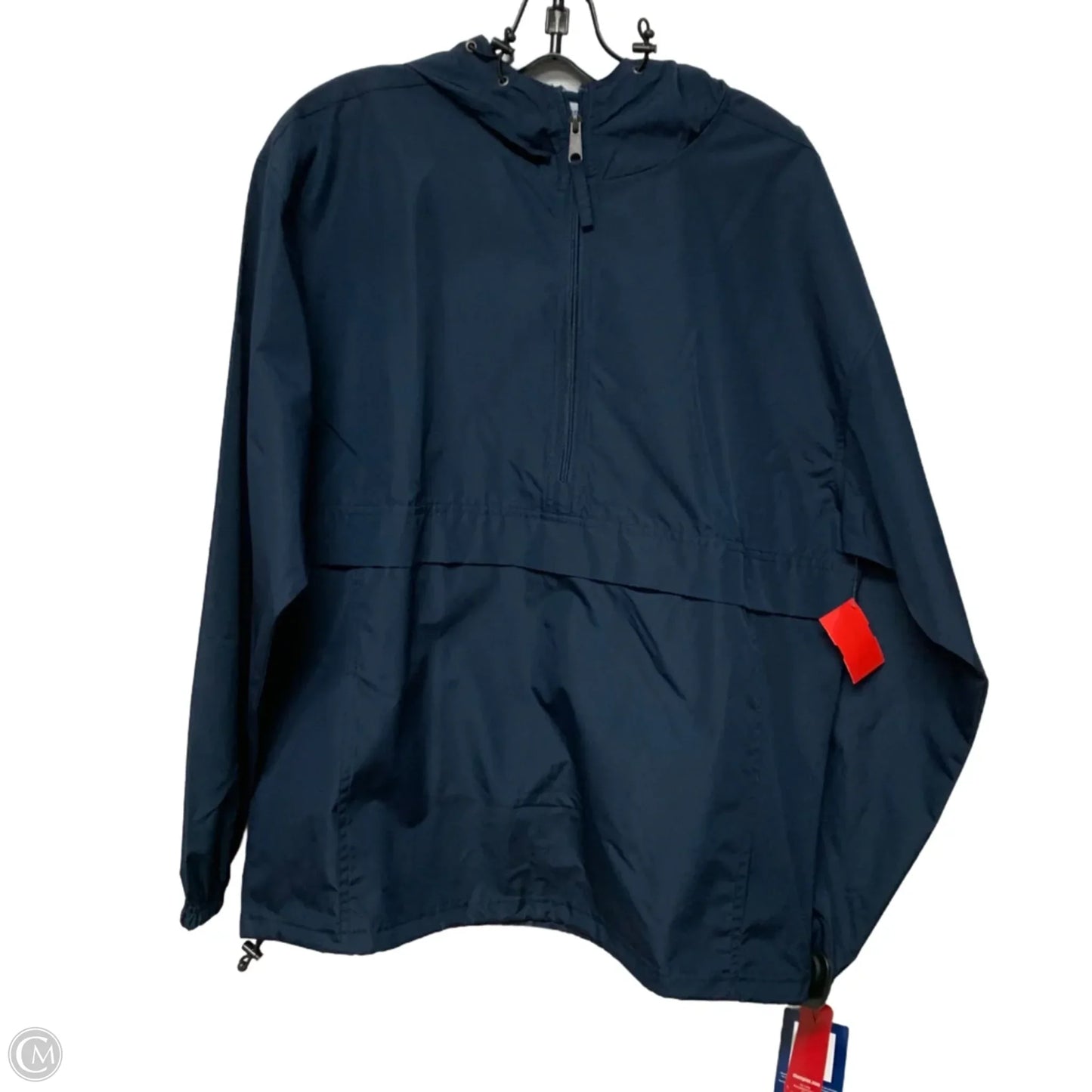 Jacket Windbreaker By Champion In Navy, Size: M