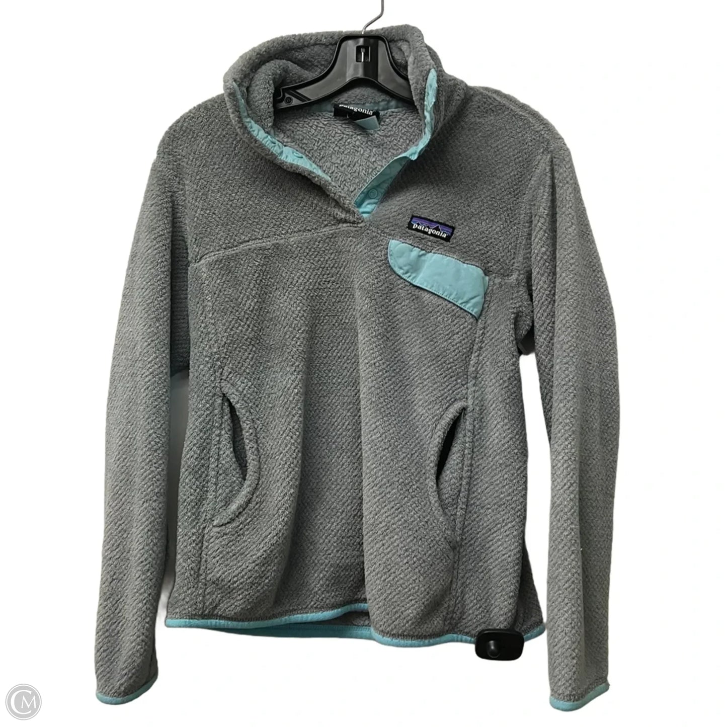 Sweatshirt Collar By Patagonia In Grey, Size: S