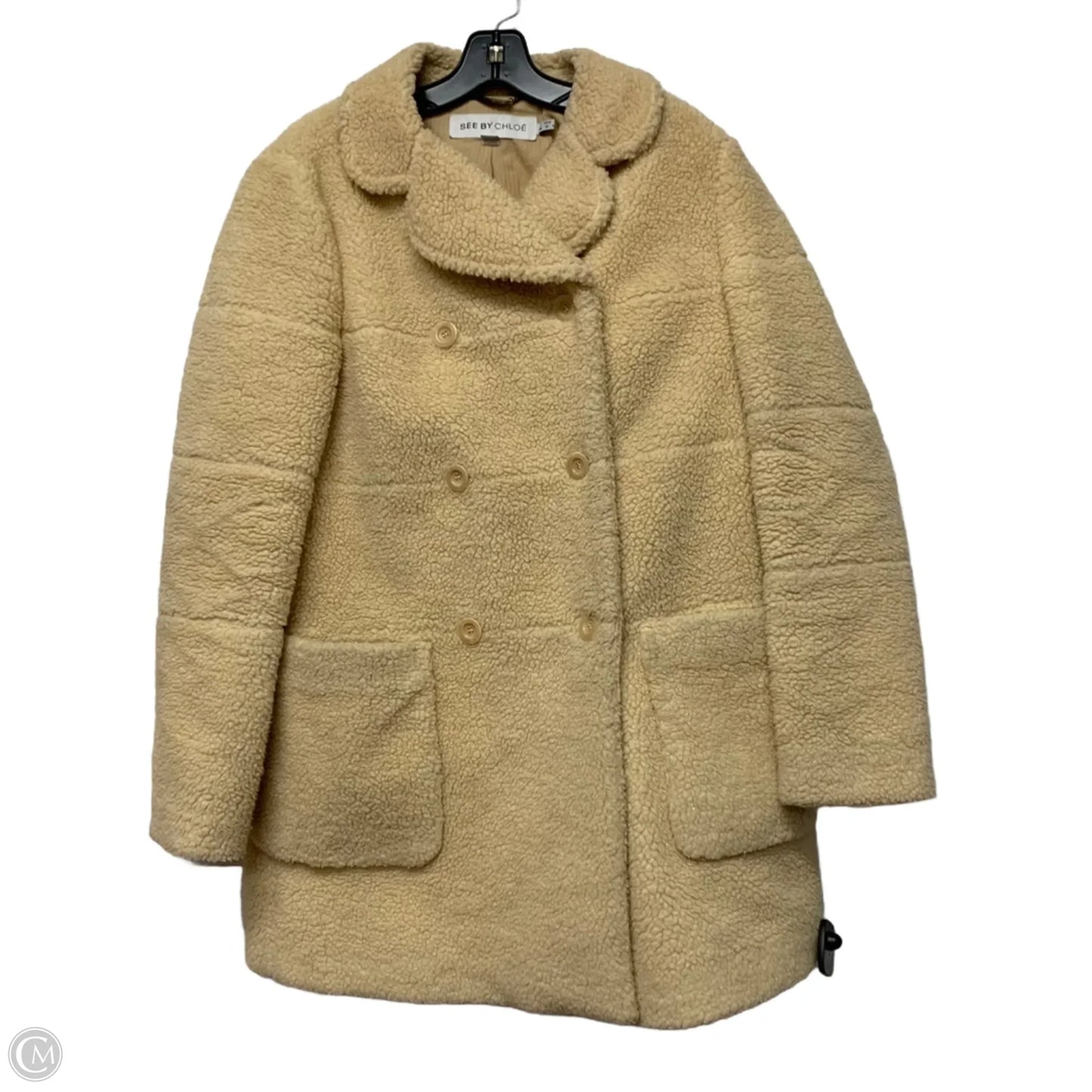 Coat Designer By See By Chloe In Cream, Size: M