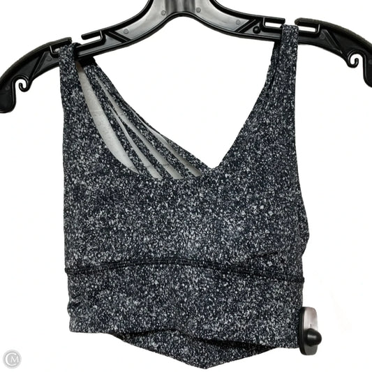 Athletic Bra By Lululemon In Black & White, Size: S