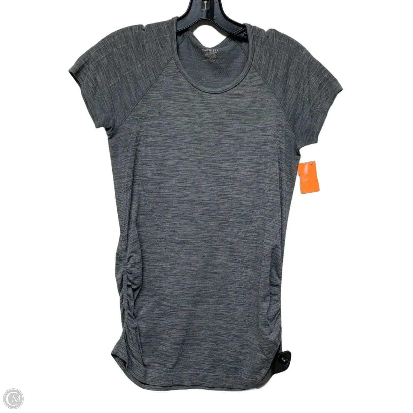 Athletic Top Short Sleeve By Athleta In Grey, Size: S