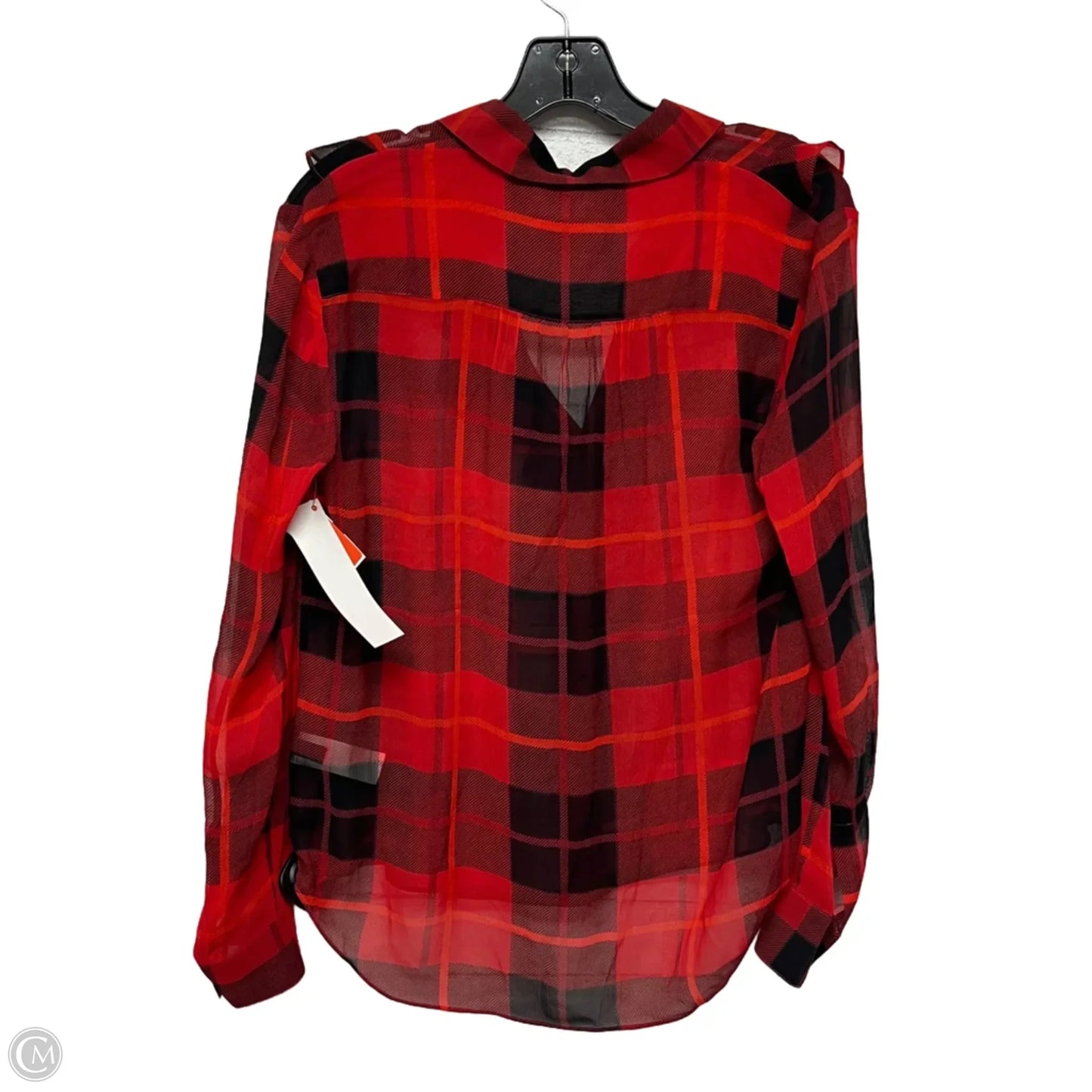 Top Long Sleeve Designer By Kate Spade In Black & Red, Size: S