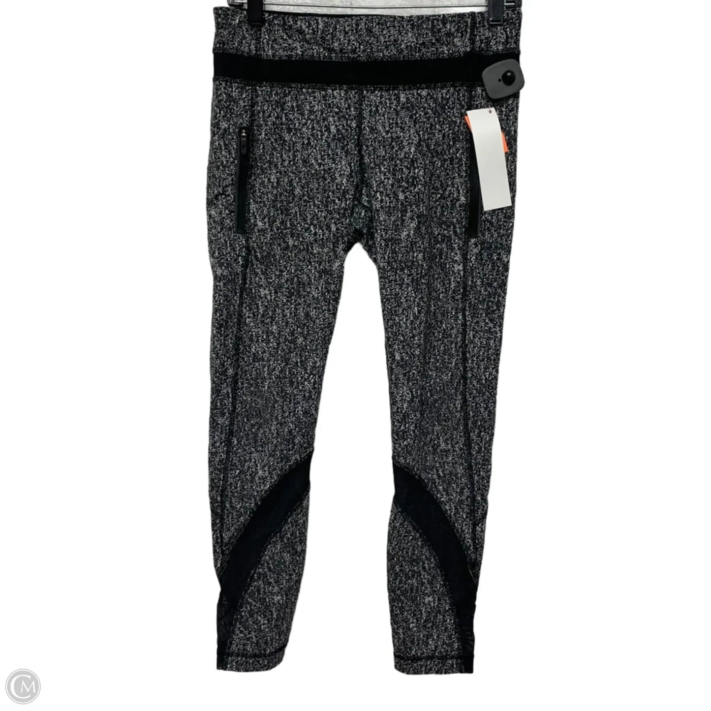 Athletic Leggings By Lululemon In Black & White, Size: M