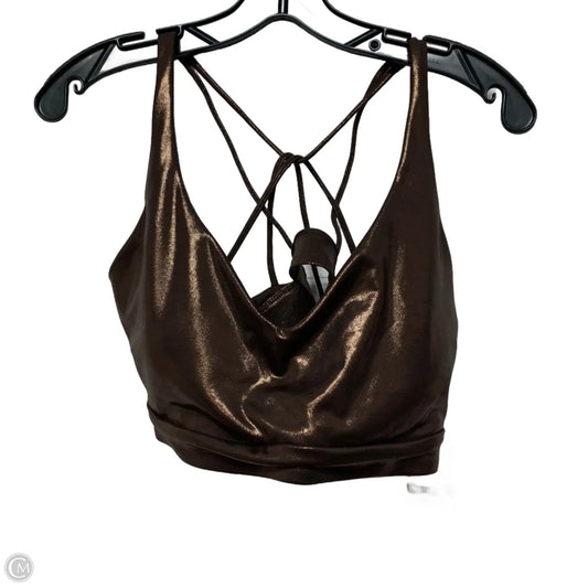 Athletic Bra By Athleta In Bronze, Size: Xl