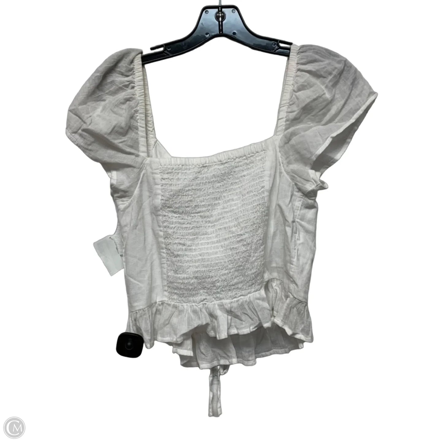 Top Short Sleeve By Abound In White, Size: S