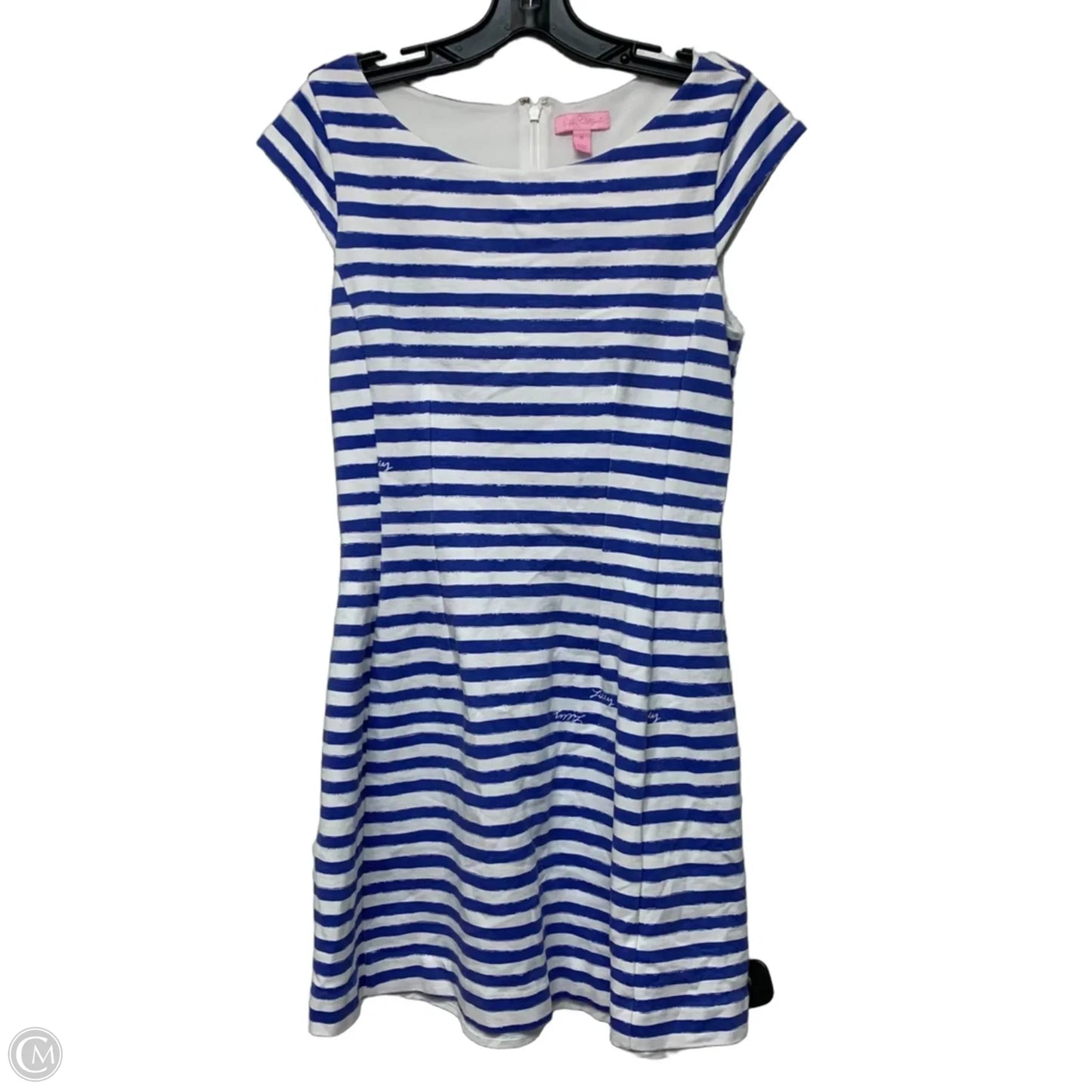 Dress Designer By Lilly Pulitzer In Blue & White, Size: M