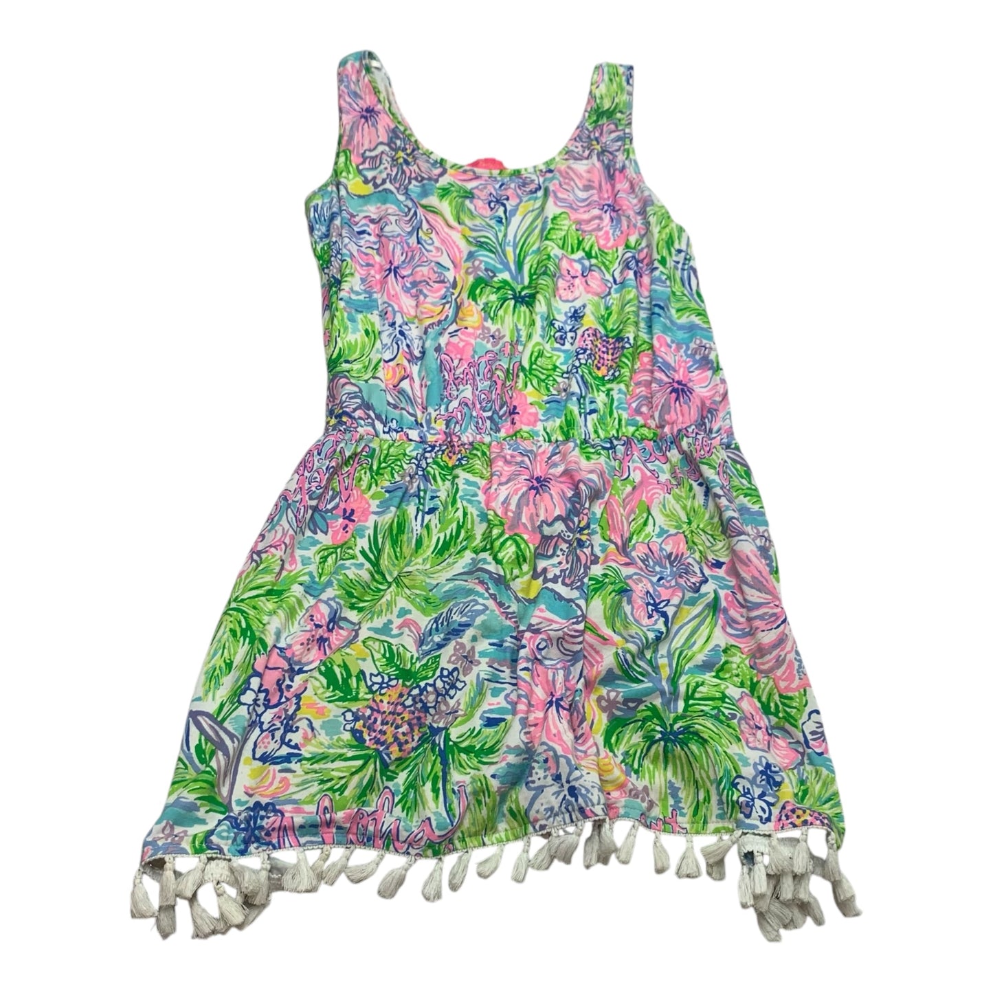 Romper Designer By Lilly Pulitzer In Blue & Green, Size: M