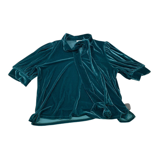 Top Short Sleeve By Cmb In Teal, Size: L