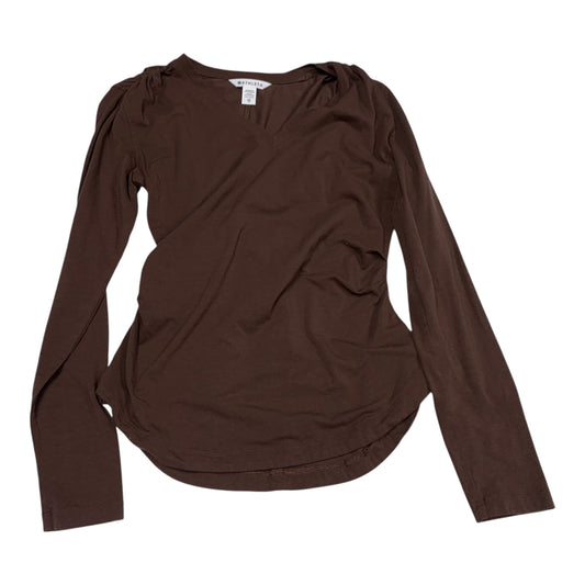 Athletic Top Long Sleeve Crewneck By Athleta In Brown, Size: Xs