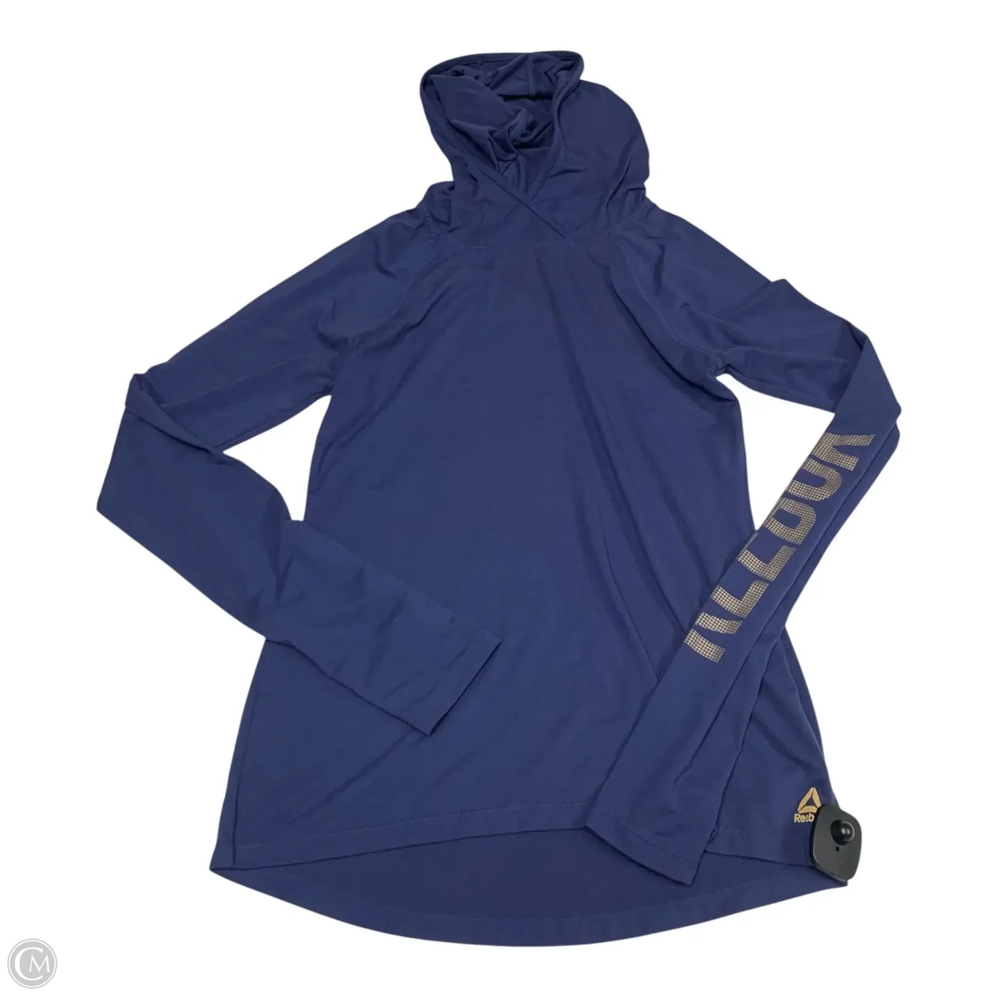 Athletic Top Long Sleeve Hoodie By Reebok In Purple, Size: S