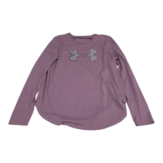 Athletic Top Long Sleeve Crewneck By Under Armour In Purple, Size: L