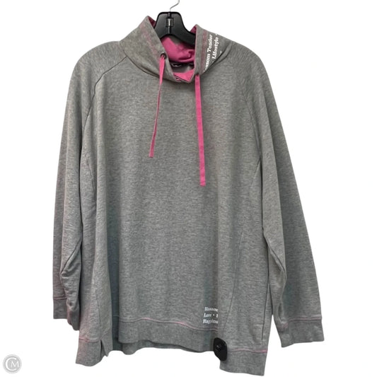Sweatshirt Collar By Ulla Popken In Grey, Size: 2x