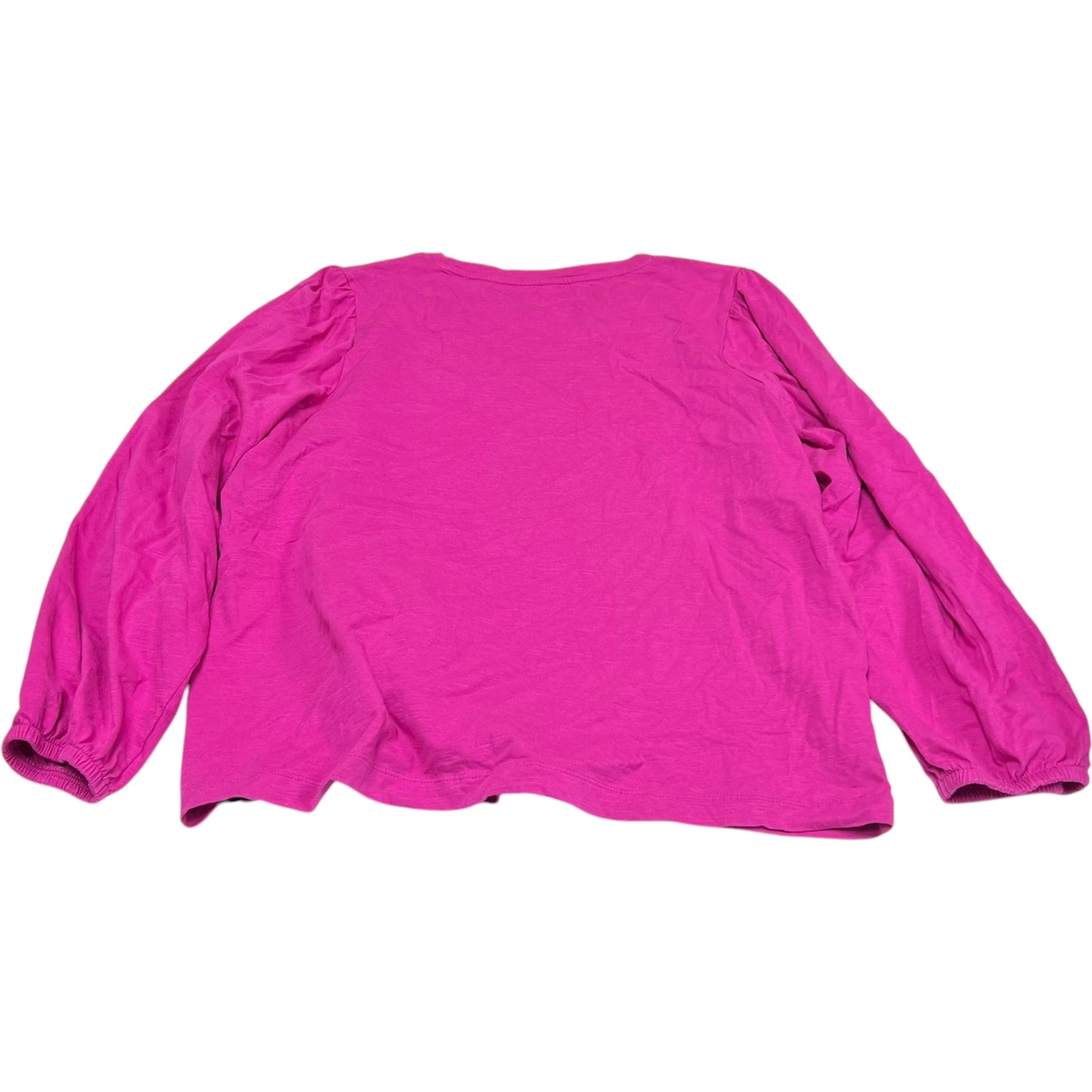 Top Long Sleeve Basic By Loft In Pink, Size: 1x