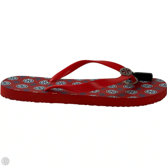 Sandals Designer By Tory Burch In Red, Size: 10