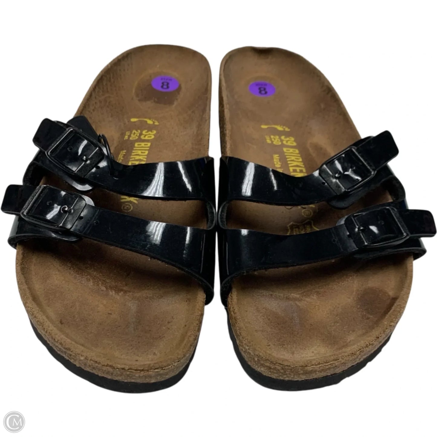 Sandals Flats By Birkenstock In Black, Size: 8