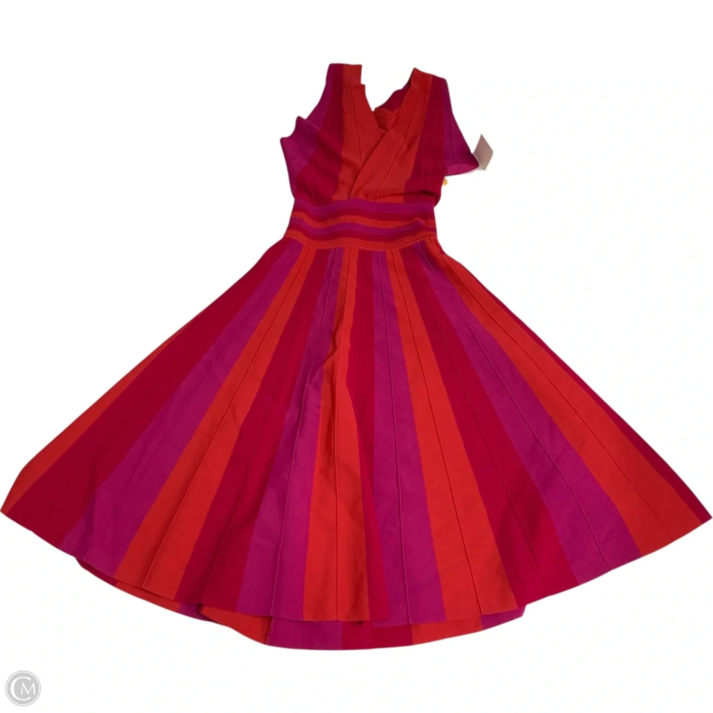 Dress Designer By Ted Baker In Orange & Pink, Size: Xs