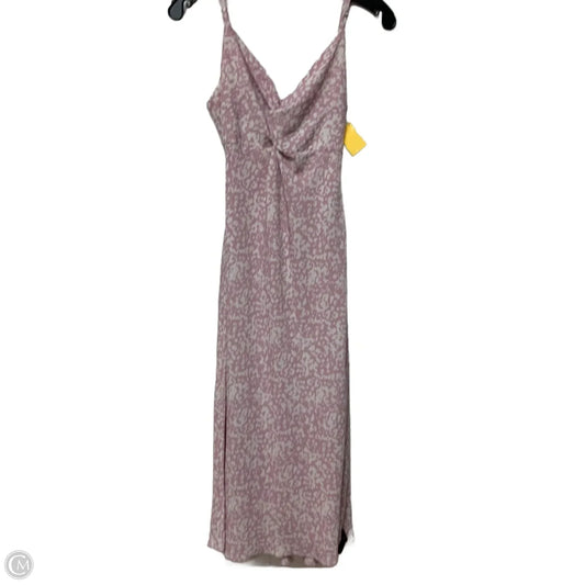 Dress Casual Midi By Abercrombie And Fitch In Purple & White, Size: S