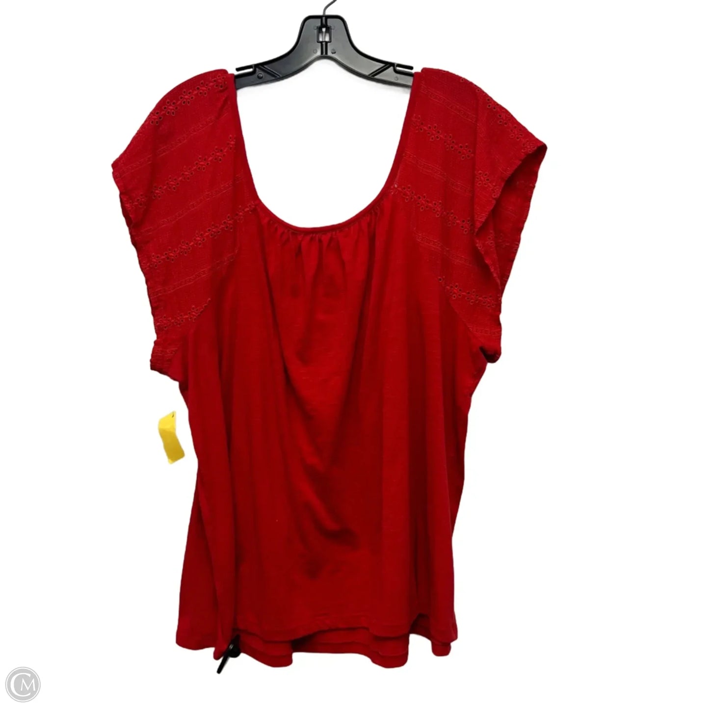 Top Short Sleeve By Lane Bryant In Red, Size: 1x