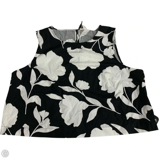 Top Sleeveless Designer By Target-designer In Black & White, Size: Xl