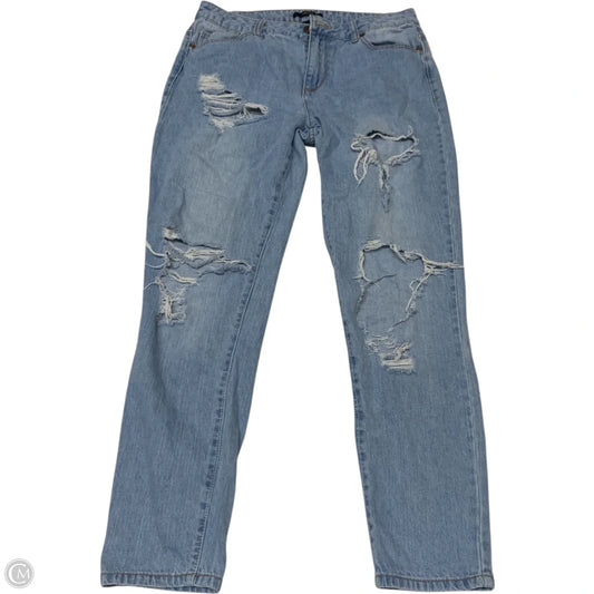 Jeans Straight By Forever 21 In Blue Denim, Size: 4