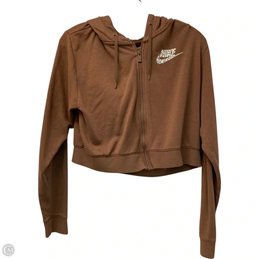 Athletic Jacket By Nike Apparel In Brown, Size: Xs