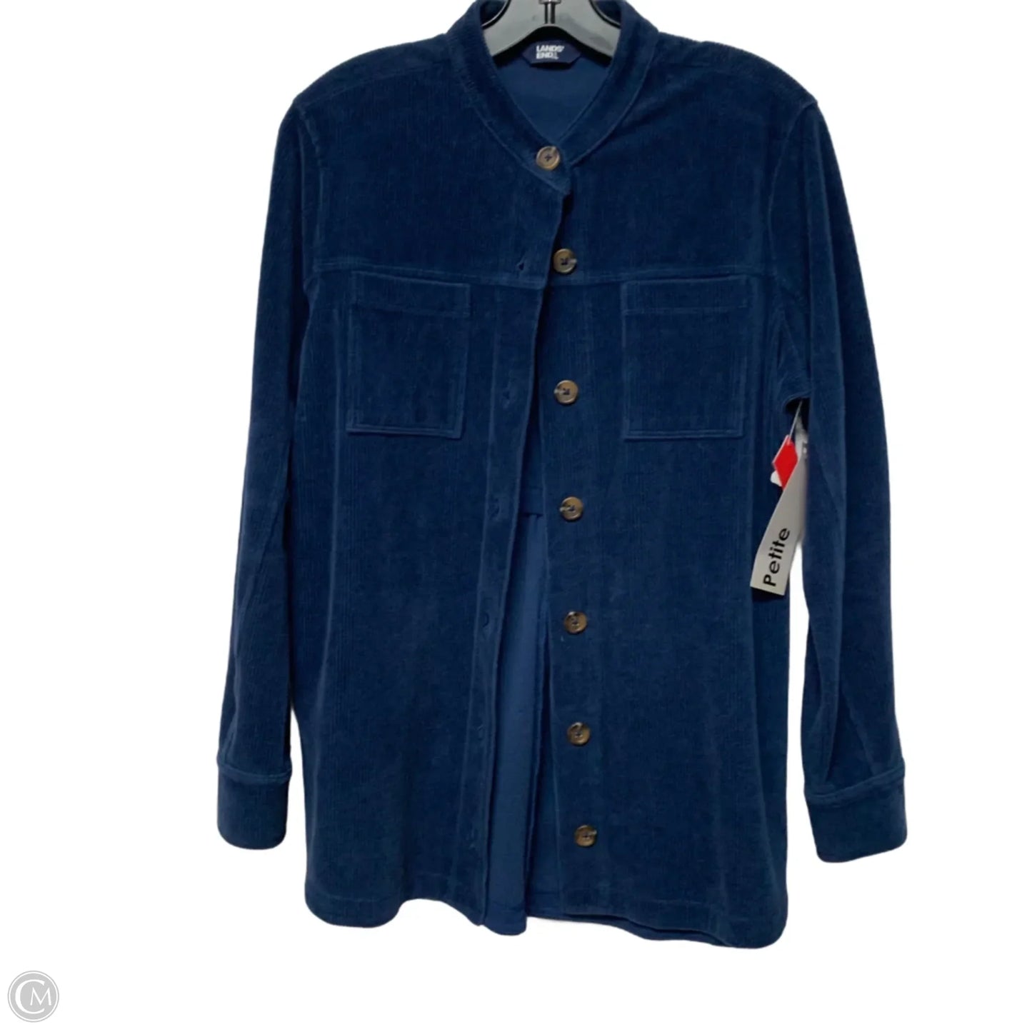 Jacket Shirt By Lands End In Blue, Size: Mp