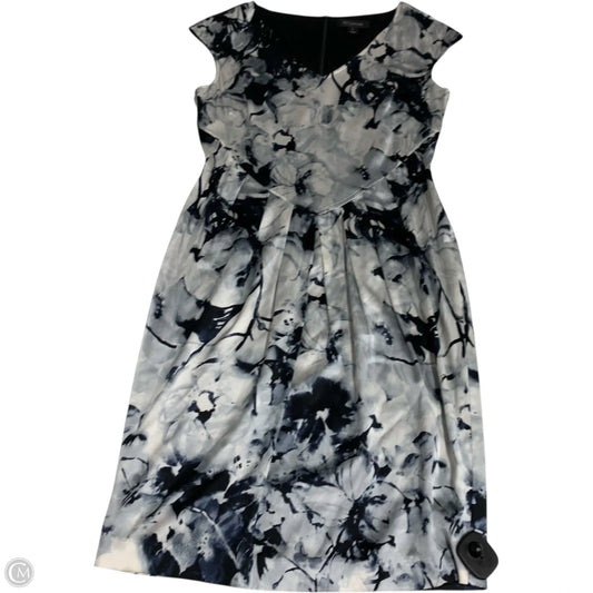 Dress Luxury Designer By St John Collection In Blue & Grey, Size: S