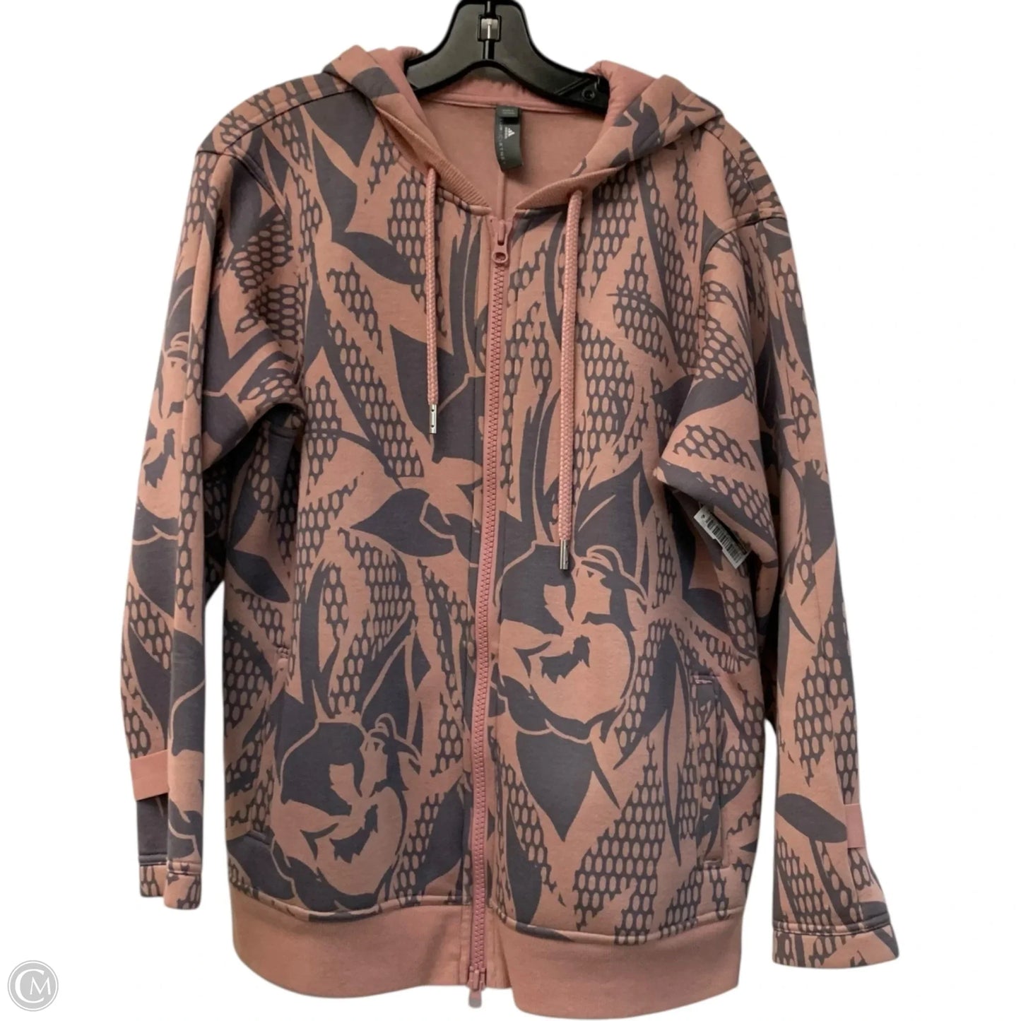 Athletic Jacket By Adidas In Pink, Size: S