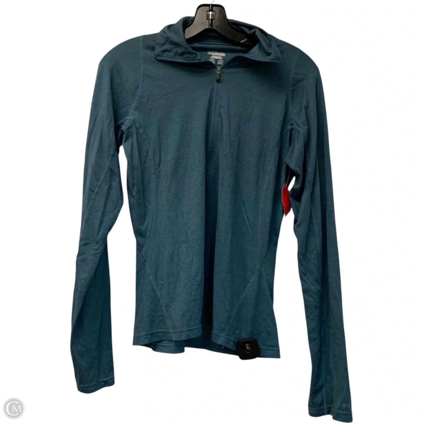 Athletic Top Long Sleeve Collar By Columbia In Blue, Size: Xs