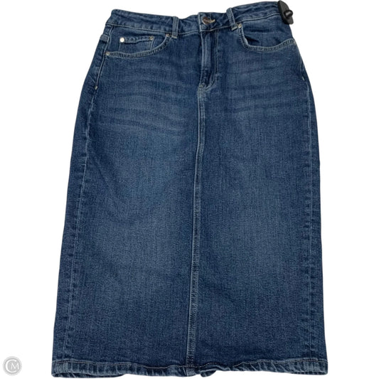 Skirt Midi By Pilcro In Blue Denim, Size: Xs