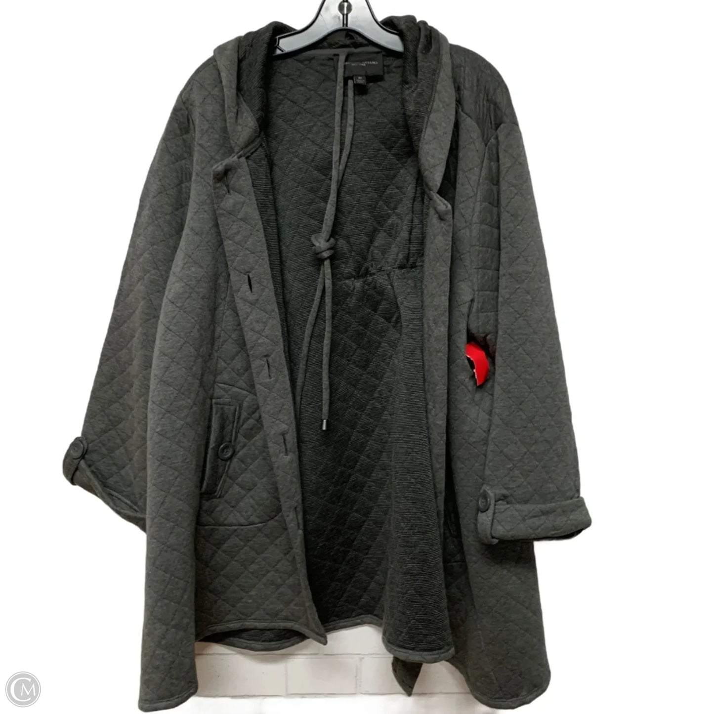 Jacket Puffer & Quilted By Christian Siriano In Grey, Size: 3x