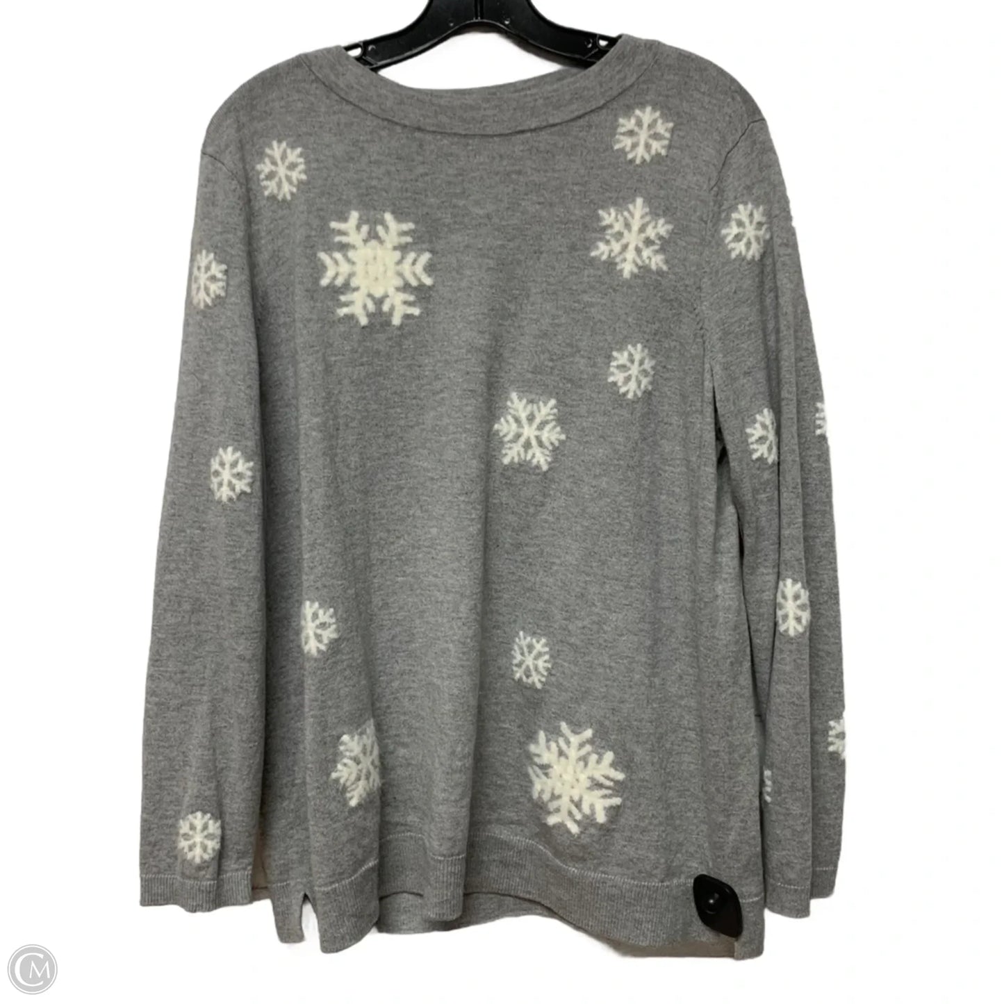 Top Long Sleeve By Talbots In Grey, Size: L