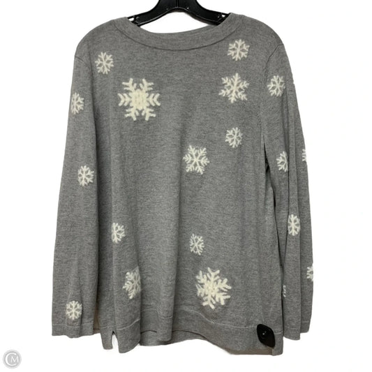 Top Long Sleeve By Talbots In Grey, Size: L